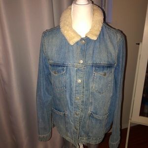 Top Shop Sherpa denim jacket